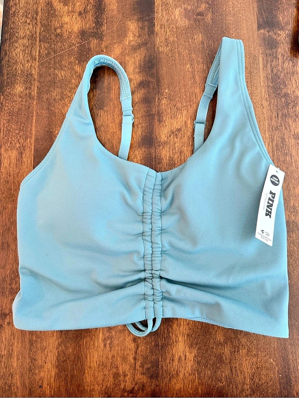 Victoria's Secret PINK Relay Ruched Plunge Sports Bra Ruched Plunge Sports Bra